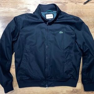 Lacoste Men’s Water-Resistant Cotton Zip Jacket Black large